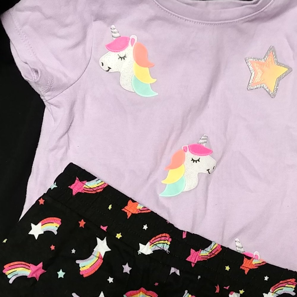 Garanimals Purple Unicorn and Stars Set 2T